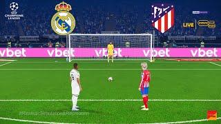 Real Madrid vs Atletico Madrid | UEFA Champions League | Penalty Shootout | Mbappe vs ATM | PES 21