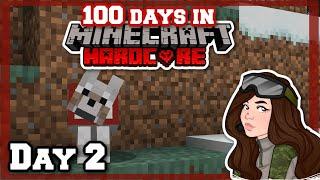 Near Death Experiences! : Day 2 of 100 Days in Minecraft 1.19 Hardcore