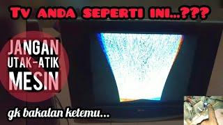 Memperbaiki TV tabung gambar berbentuk trapesium... Menyempit kanan kiri...