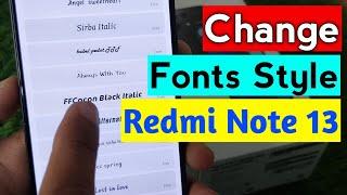 How to Change Font Style in Redmi Note 13 Pro | Sky tech