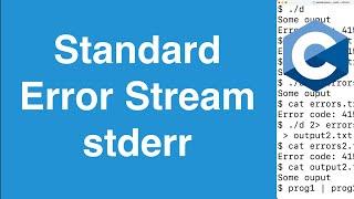 Standard Error Stream (stderr) | C Programming Tutorial