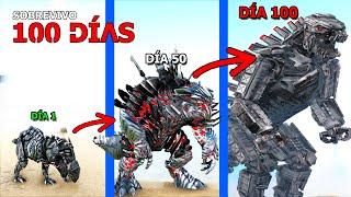 SOBREVIVO como MECHAGODZILLA 100 DIAS EN ARK Y EVOLUCIONO EN KAIJU! Robot gigante contra Godzilla