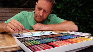 Drawing a Landscape with Oil Pastels | trying Paul Rubens oil pastel set