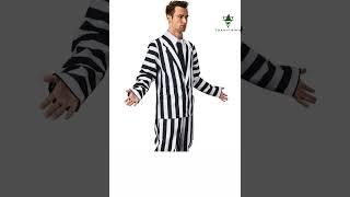 Men's BeetleJuice Betelgeuse Black & White Striped Suit Takerlama