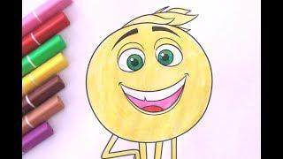 GENE DONUT EMOJI MOVIE MOVIE - color me in kids coloring fun -