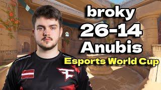 CS2 POV | FaZe broky (26/14) vs FlyQuest (Anubis) Esports World Cup 2024