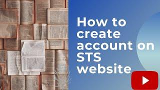 How to create account on STS website for applying post of PST & JEST