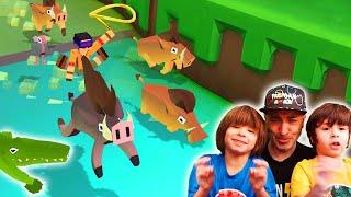 JABALIES y COCODRILOS en RODEO STAMPEDE con DANI y EVAN