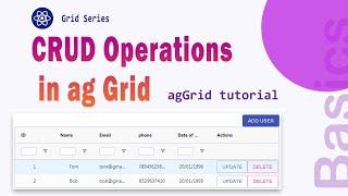 React Ag-Grid Tutorial: CRUD Operations with Popup Modal with JSON-Server | Codenemy Tutorial