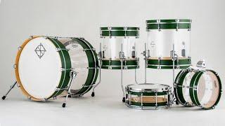 Dixon Artisan Limited Series Drums - North American Maple w/ Acrylic Shell - Satin Hunter Green