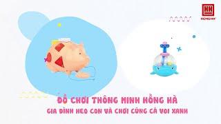 Đồ Chơi Thông Minh Hồng Hà | Gia đình heo con | Chơi cùng cá voi xanh