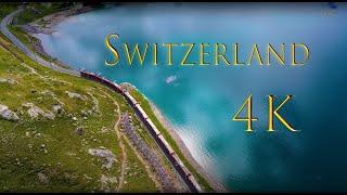 Лучшие Пейзажи Швейцарии 4K, Пение Птиц, Шум Воды и Спокойная Музыка / Релакс Фильм 4К