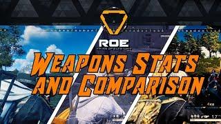 Ring Of Elysium : Weapon Statistics and Comparison (CBT April 29, 2018)