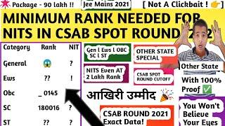 Minimum Rank Required For NIT'S IN CSAB SPOT ROUND 2021l OTHER STATE l NITS AT LOW RANKlAllCategory