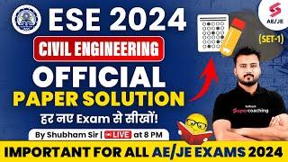 ESE Civil Paper Analysis 2024 | ESE Civil Previous Year papers with Solutions | Civil by Shubham Sir