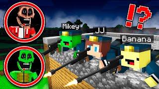 JJ and Mikey and Banana Kid Became FBI and Hunt Scary JJ and Mikey Mimics in Minecraft ! Maizen