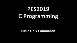 C Programming - Preliminary Lab - Basic Unix Commands