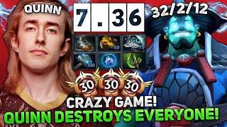 CRAZY GAME! QUINN DESTROYS EVERYONE! KDA 32/2/12 on STORM SPIRIT in NEW PATCH 7.36!