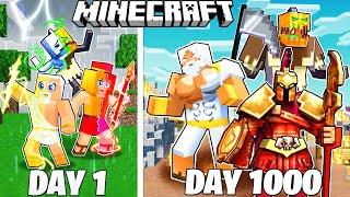 I Survived 1000 Days as GODS in HARDCORE Minecraft!