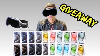 GIVEAWAY VISION PRO + iPhone 15 PROMAX/PRO!!! [BUKA] [ SELURUH DUNIA]