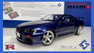 1:18 Nissan Skyline GT-R (R34) Midnight Purple 3 with Nismo wheels - Solido [Unboxing]