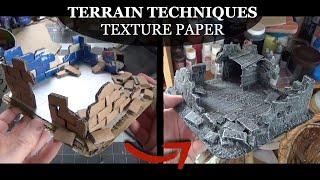 Terrain Techniques - Texture Paper - TRANSFORM Your Cardboard Crafts + Art + Fantasy Game Terrain