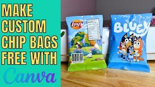 Make custom Chip bags with Canva free!