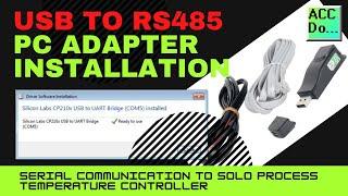 USB to RS485 PC Adapter Installation