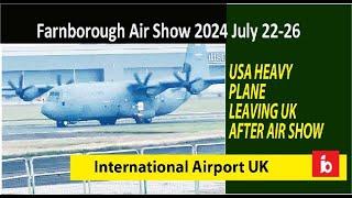 Superfast USA jet take off Farnborough Airport after air show 2024 july