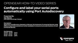 Configure and label your serial ports automatically using Port Autodiscovery