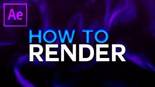 How To Properly Render .MP4 Videos (After Effects)