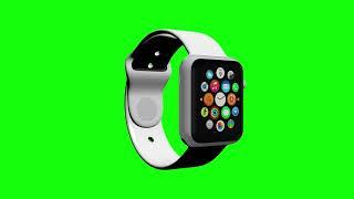 apple watch animation turn around green screen stock footage HD 02 - Download Stock Footage