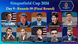 GCT: Sinquefield Cup 2024 | Round 09 | Ding, gukesh, Fabiano, Alireza, Pragg, abdusattorov & others