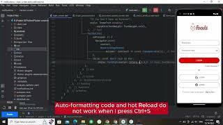 Flutter hot reload does'nt work in Android Studio On Save and enable Auto-Format On Save