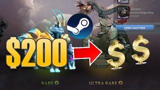 I Opened $200 Worth of Dota 2 Chests on Steam... then this happened (Steam Marketplace)