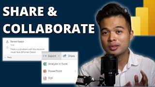 SHARE and COLLABORATE within Power BI // How to share, collaborate and distribute reports and more