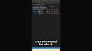 ElementRef in Angular in Tamil #shorts