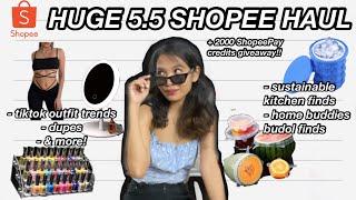 5.5 SHOPEE HAUL (HUGE) | Sustainable Kitchen Finds, Tiktok Trends, Home Buddies Budol, & More!