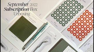 September '22 Penspiration and Planning + Stationery Box Unboxing | Cloth & Paper