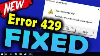 Runtime Error 429 ActiveX Component Can't Create Object | How to fix ActiveX Error on Windows 10