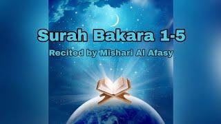 Surah Baqarah 1-5 with Bangla | First 5 Ayats | প্রথম ৫ আয়াত | Recited by Mishary Al Afasy