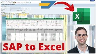 SAP to Excel: Automate the export of SAP data to Excel 