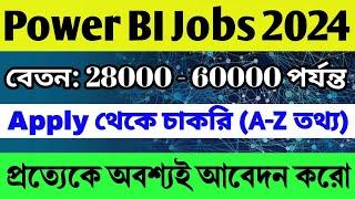 Power BI Data Analyst Jobs in 2024 | Data Analyst Job for Students & Freshers | WB Job 2024