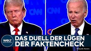 TV-DUELL: Faktencheck! US-Präsident Joe Biden und Donald Trump liefern sich Schlagabtausch der Lügen