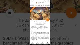 Samsung A52 5G Running 3DMark Wild Life Benchmark