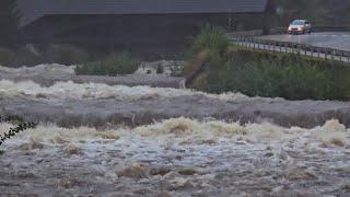 Tag 1 Unwetter in Tschechien - Polen - Österreich führen zu Hochwasser und Schneemassen