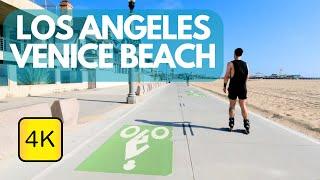 Virtual Cycling Videos in Los Angeles (4K) | 70 Minute Venice Beach Bike Ride | Workout Scenery