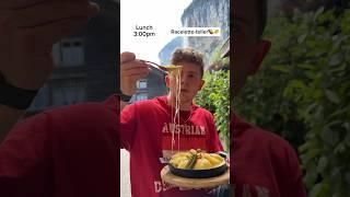 I travel to Switzerland to eat Swiss food for the whole day!