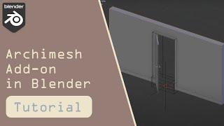 How to use the Archimesh add-on in Blender