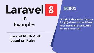 SC001 - Laravel 8 Multi Auth based on Roles